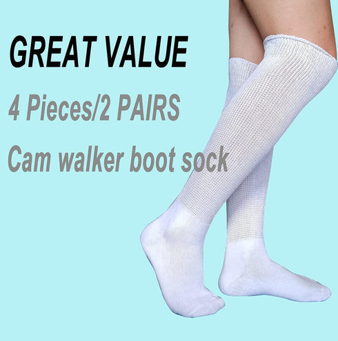 2 Pairs Replacement Sock for Air cast Walking Boot Walker Brace - Air Cam Walkers Fracture Boot Orthopedics Socks Cast Boot Sock 2 Pairs...