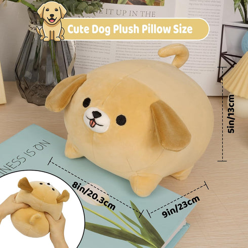 Dog Plush Pillow,8inch Puppy Stuffed Animal Toy,Cute Soft Dog Plushie Hugging Pillow Valentine Christmas Birthday Gifts for Kids Girlfriend Boyfri...