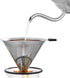 Pour Over Coffee Dripper - Stainless Steel Micro Mesh Filter with Scoop Fits Most Travel Mugs,Tea And Coffee Cups...