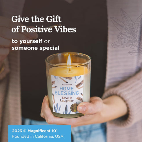 Magnificent 101 Long Lasting Set of 3 Home Blessing Smudge Candle| 3.5 Oz Each - 42 Hour Burn | Soy Wax Candle for House Energy Cleansing & Manife...