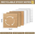 6 Pack Sticky Notes 3x3, Lined Sticky Notes Recyclable Self-Stick Grid Memo Pads, 300 Sheets Cute Sticky Note School and Office Supplies Clean Rem...