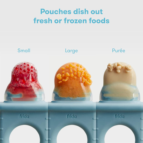 Frida Baby Push Pop Feeder, Baby Fruit Feeder, Baby Fruit Food Feeder to Safely Introduce New Foods, Fresh + Frozen Food Silicone Feeder for Babie...