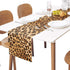 Leopard Print Table Runner-Cotton linen-Long 90 inche Cheetah Print Dresser Scarves,Animal Tablerunner for Kitchen Coffee/Dining/Sofa/End Table Be...