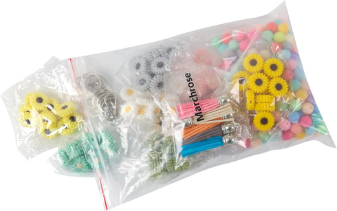 MARCHROSE 222pcs Keychain Making Kit,200pcs 12mm Silicone Beads Bulk 10pcs 20mm Flower Beads with 12pcs Accessories?Focal Beads for DIY Keychain K...