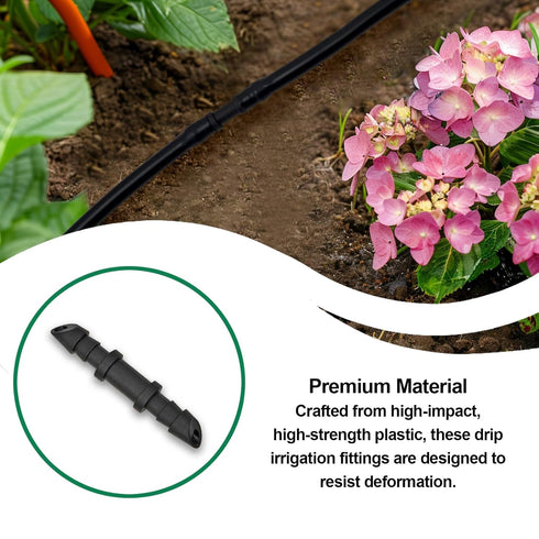 Drip Irrigation Parts, 1/4 Drip Irrigation Fittings Drip Irrigation Kit - Drip Line Connectors 1/4 Barbed Connector Drip Irrigation Connectors Dri...