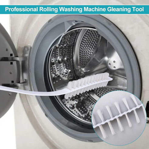 2Pcs Rolling Washing Machine Multifunctional Cleaning Brush, Household Cleaning Brushes,Nylon Brush Heads Powerful Clean,Wash Machine Cleaner Also...
