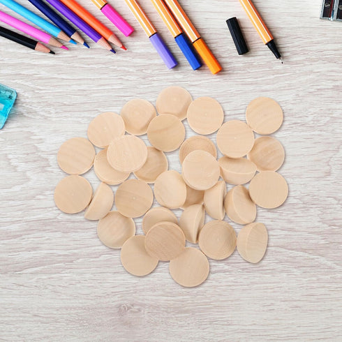 SUPVOX 30pcs Split Wood Balls Unfinished Half Wooden Balls to Paint DIY Christmas Ornament Crafts 30mm...