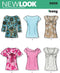 New Look Sewing Pattern 6808 Misses Tops, Size A (8-10-12-14-16-18)...