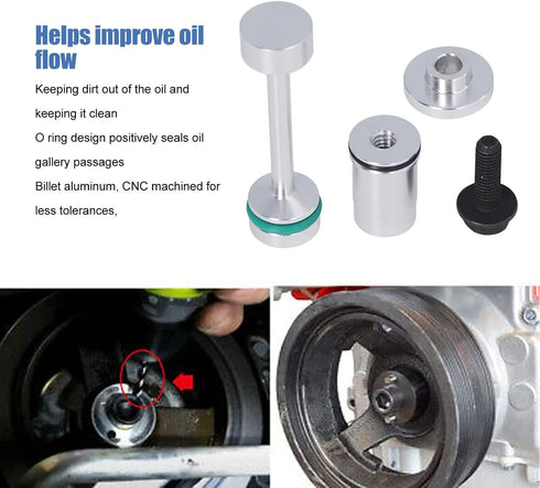 Aramox LS Engines Oil Diverter Barbell By Pass Pickup Tube Hold Down Gallery Plug Set Fit for LS1 LS3 LS4 LS6 LS7 LS9 LQ4 LQ9 L92 L99 LSA 4.8L 5.3...