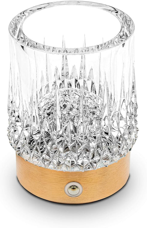 KOSTA Crystal Table Lamp Premium Vase Rechargeable Crystal Vase Lamp Heavy Handmade Modern Vases for Decor Home Bedroom Kitchen Office Living Room...