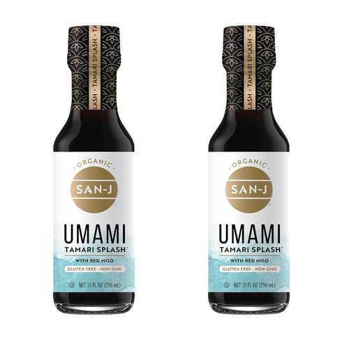 San-J - Richly Flavored Organic Umami Tamari Splash - Specially Brewed - 10 oz. Bottles - 2 Pack...