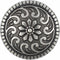 Bezelry 12 Pieces Sea Wave and Flower Metal Shank Buttons. 23mm (7/8 inch) (Gray Silver)...