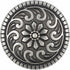 Bezelry 12 Pieces Sea Wave and Flower Metal Shank Buttons. 23mm (7/8 inch) (Gray Silver)...