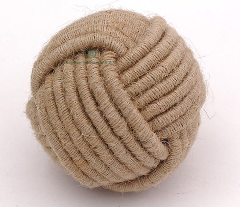 Roorkee Instruments 5pcs 2.5 Inch Rustic Nautical Decorative Spherical Natural Jute Rope Cotton Ball Home Tabletop Décor Vase & Tray Bowl Filler...