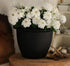 The HC Companies 9 Inch Sevilla Planter - Lightweight Indoor Outdoor Plastic Plant Pot for Herbs and Flowers, Painted Black...