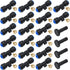 20 Pieces Brass Misting Nozzles 1/4 Inch Slip Lock Mister Nozzles Thread Misting Nozzle Tees with 20 Nozzles + 20 Seats + 4 Plugs for Outdoor Cool...