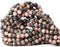 60PCS 6mm Natural Black Line Rhodochrosite Gemstone Smooth Round Loose Beads for Jewelry Making 1 Strand 15"...
