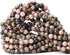 60PCS 6mm Natural Black Line Rhodochrosite Gemstone Smooth Round Loose Beads for Jewelry Making 1 Strand 15"...