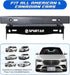 Spurtar License Plate Frames, Adjustable Front Car License Plate Holder Includes Screws and Nuts (Black)...