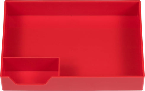 JAM Paper Stackable Half Desk Trays - Red - Office & Desk Supply Organizer Top Tray - Sold Individually...