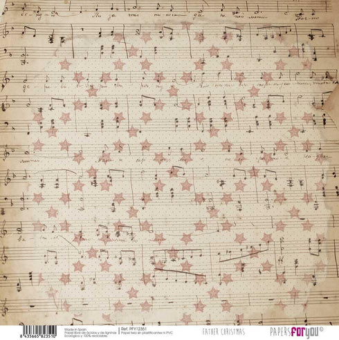 Papers For You - Scrapbooking and Craft Fabric Paper Kit | "Father Christmas" Collection | Includes 8 Single Sided Papers with Different Designs |...