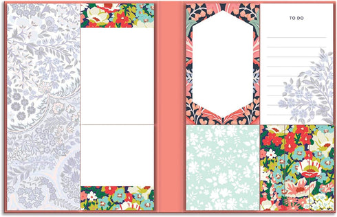 Liberty Floral Sticky Notes Hard Cover Book from Galison - Featuring The Iconic Floral Patterns from Liberty, Contains 7 Decorated Pads for a Tota...