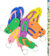 Colorful Flip Flop Keychains (48 Pack) 2.5" Luau Sandal Key Chains. Rubber. Great for Party Favor, Backpack Purse, Luggage, Prizes, Giveaways. (Pa...