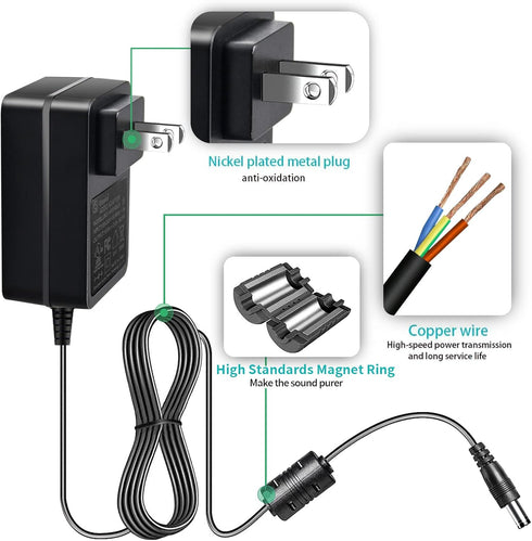 16.8V Massage Gun Charger, DC 16.8 Volts 2A 1A Power Supply Adapter, for LifePro Sonic, Sonic Mini, Sonic Pro, Fusion X, Mebak 3 Massage Gun....