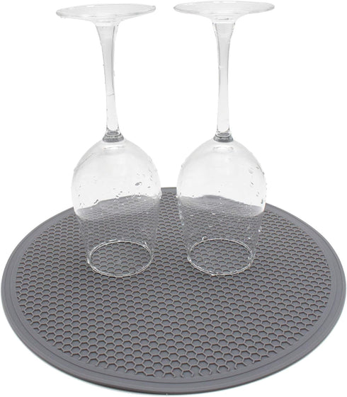 Silicone Microwave Mat - 11.7" x 11.7" - Protect From Spill Overs, Non-Slip Silicone Trivet Mats, Hot Pot Holders, Jar Opener,Silicone Drying Mat,...