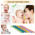 Hollow Teething Tubes Toys for Babies Girls Boys, 5 Pack Silicone Baby Teether Toy Tube for Infants with Nursing Biting Chewing, Chew Straws for T...