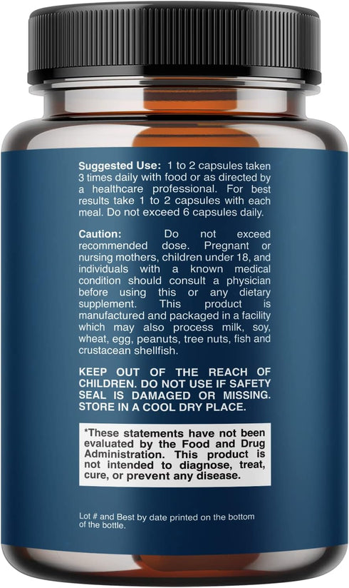 Gut Health Digestive Enzyme Supplements - Pure Digestive Enzymes for Digestion Constipation Relief - Pancreatin Digestive Enzymes for Digestive He...