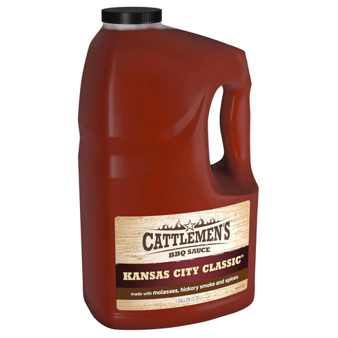 Cattlemen's Kansas City Classic BBQ Sauce, 1 gal - One Gallon Jug of Kansas City Barbecue Sauce, Perfect Tangy, Sweet Flavor for Pork, Wings, Chic...