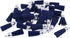 Mandala Crafts 100 Pcs Navy Blue Faux Suede Tassels Bulk Keychain Making Supplies - Small Leather Tassels for Charms, Jewelry Making, and DIY Craf...