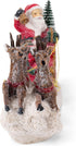 Transpac Y3954 Imports Reindeer Santa Sleigh Figurine, 14.5-inch Length, Resin, Multicolor...