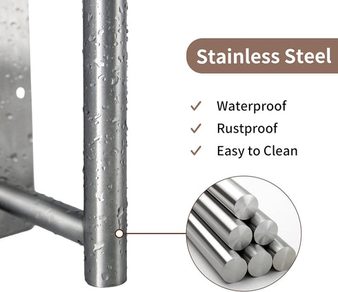 Paper Towel Holder Under Cabinet - Silver Paper Towel Holder Wall Mount, Stainless Steel, Self-Adhesive or Drilling, for Kitchen, Bathroom, RV...