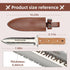 Hori Hori Garden Knife Japanese Stainless Steel, 7'' Durable Gardening Tool for Weeding, Digging, Cutting & Planting with Leather Sheath...