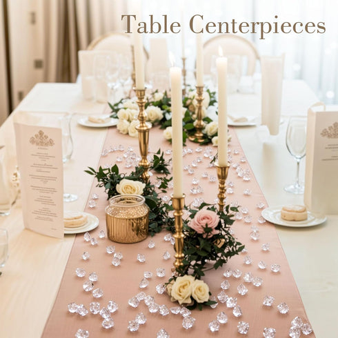 DomeStar Fake Ice, 150PCS Fake Diamonds, Plastic Diamonds Acrylic Rocks Vase Fillers for Centerpieces Wedding Party Table Scatter Food Display...