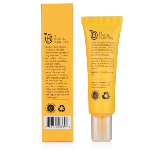 BOLDEN Bright & Firm Eye Cream | Under Eye Cream for Dark Circles & Puffiness | Hydrates and Improves Wrinkles | Fragrance Free | 0.5 Fl Oz...