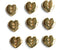 9 Heart Gold Buttons Set- 1/2" Tailored -Gold Heart Buttons for Dress, Blouses, Shirts...