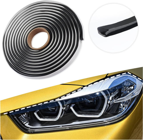 13FT Rubber Butyl Tape,Upgrade Thickness Butyl Sealant Tape for Closing Headlight Gap,Universal Strong Adhesive Window Seal Strip Fits Car Windshi...