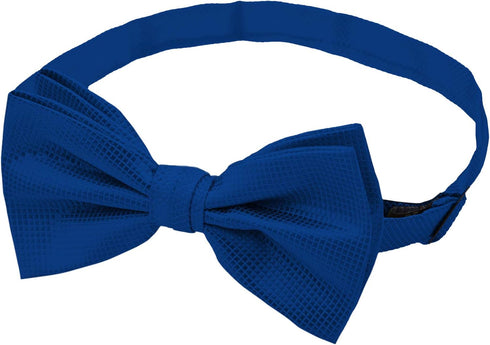 Jacob Alexander Men's Woven Subtle Mini Squares Adjustable Pre-Tied Banded Bow Tie...