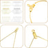 Huwujiu 120pcs Earrings - Round, Square, Triangle - Gold, White - Earring Findings...