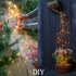 2 Pack Solar Waterfall Fairy Bunch Lights Outdoor Waterproof 200LEDs 8 Modes Watering Can Light (NO CAN) Solar Powered String Lights Firefly Vine ...
