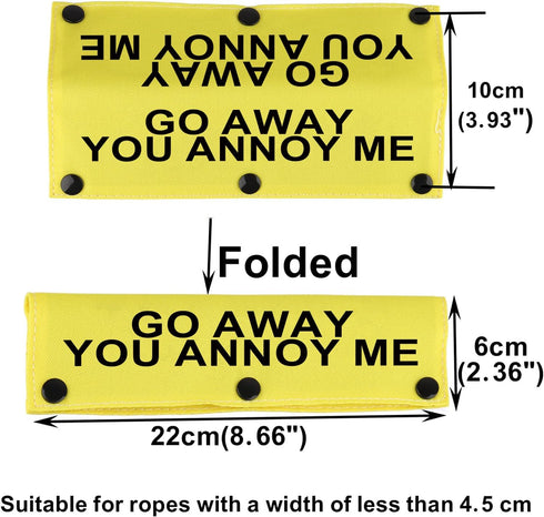 Funny Dog Leash Sleeve Go Away You Annoy Me Dog Leash Wrap Sleeve Pet Birthday Gift (You Annoy Me-YE Sleeve)...