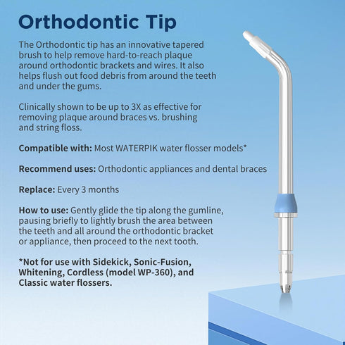 Replacement Heads for Waterpik Water Flosser (2 Classic Jet Tips & 2 Orthodontic Tips & 2 Plaque Seeker Tips)...