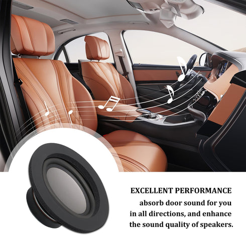 4PCS Speaker Foam Enhancer,6.5" Speaker Foam Rings for Enhancing Stereo Sound in Car Speakers,Universal Self-Adhesive Speaker Gasket Car Accessori...