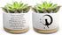 Cute Cat Succulent Plant Pot with Inspirational Quote, Funny Small Cactus Flower Planter Pots for Indoor Plants, Windowsill Desk Decor Planter Gif...