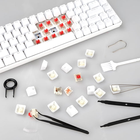 6 Pcs Keyboard Puller Set,Keyboard Remover Tools Kit Switch Puller Set Stainless Steel Keycap Remover Cleaner Tool Keycap Puller Kit with Keycap T...