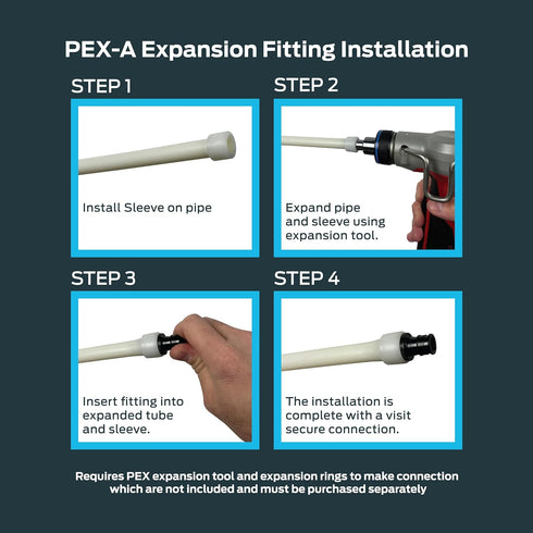 SharkBite 1/2 Inch 90 Degree Expansion Elbow for PEX-A Pipe, Brass Plumbing Fittings for PEX-A Tubing, UAB248LFA...