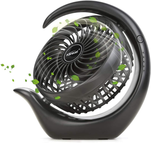 Battery Operated Fan, Rechargeable Fan 3 Speeds Small Desk Portable Fan, Long Life Battery & USB Powered Mini Fan, Personal Quiet Strong Wind Desk...